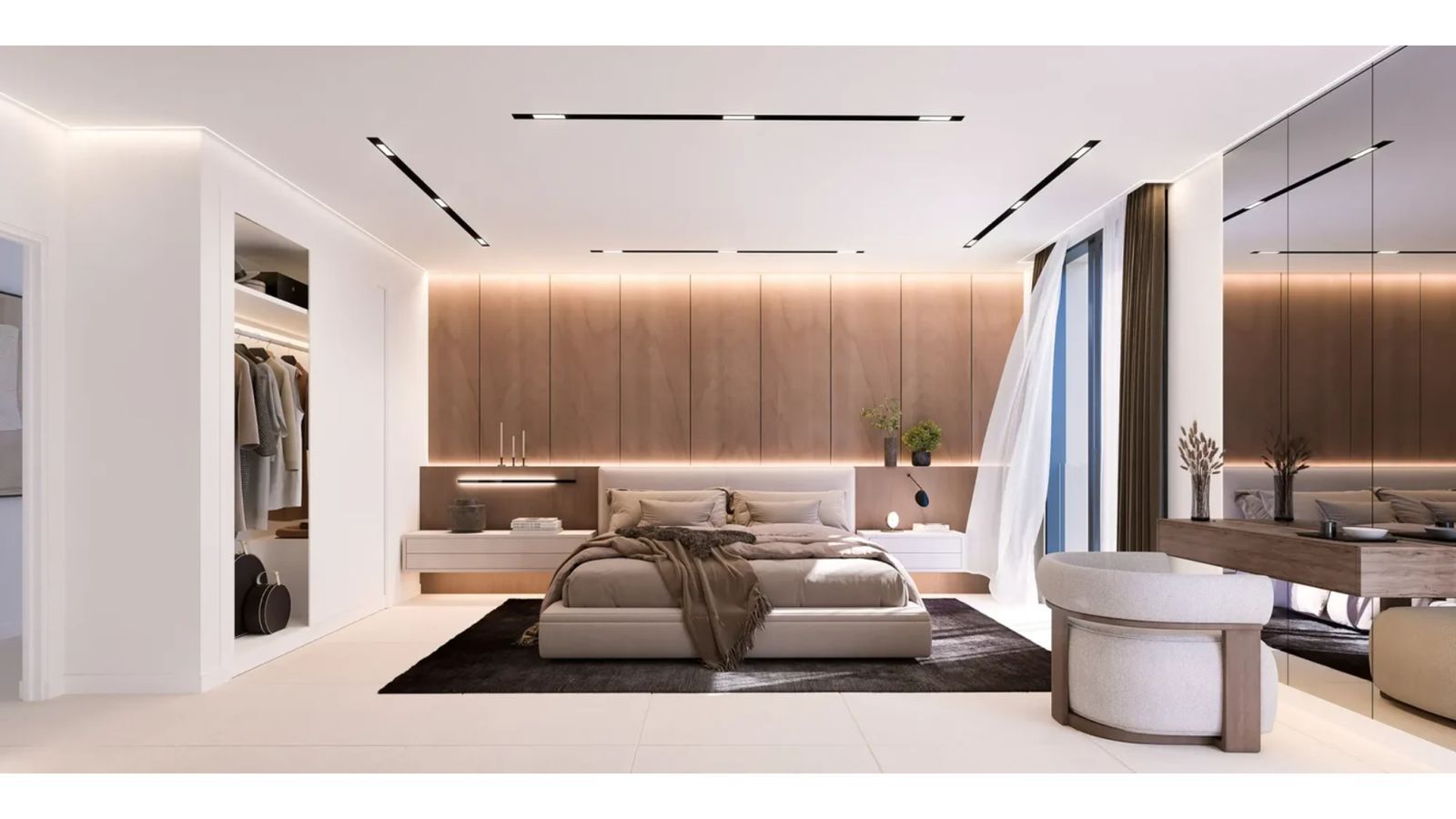 Luxuriöses Schlafzimmerdesign in Finca de Jasmine Sky Villas